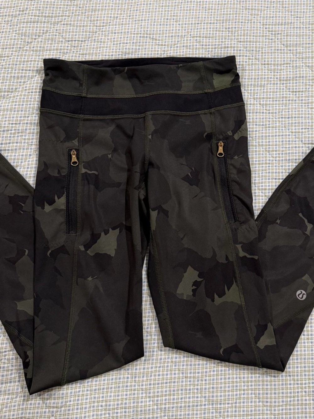 lululemon athletica Black & Olive Camo High-Rise Leggings